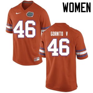 Women's Florida Gators #46 Harry Gornto V NCAA Nike Orange Authentic Stitched College Football Jersey USH5262XQ